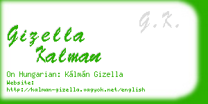 gizella kalman business card